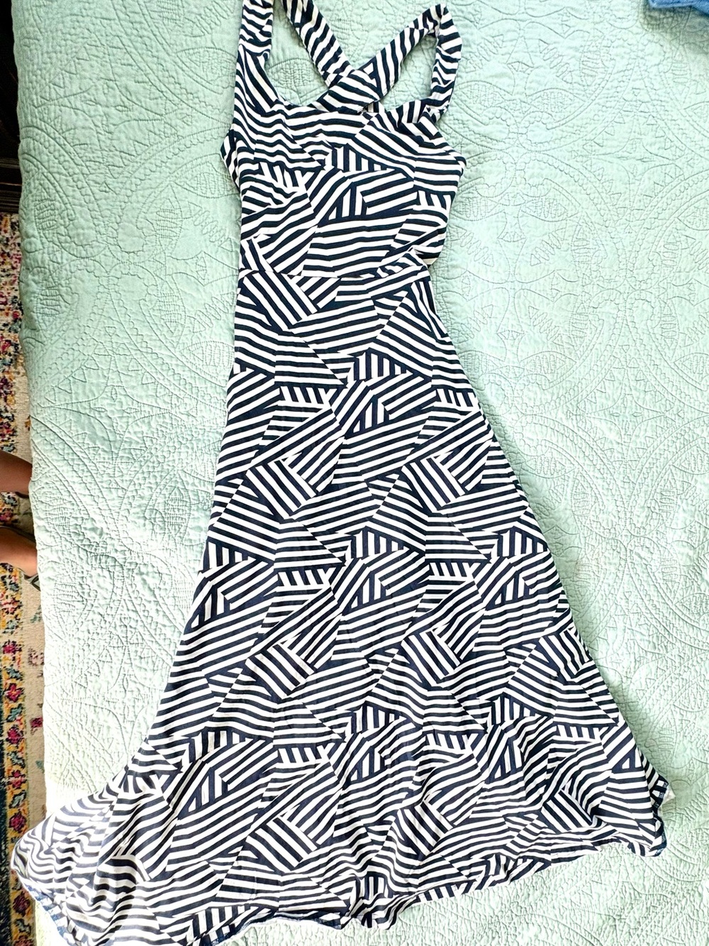 Pact Black and White Geometric Maxi Dress - Picture 2 of 4